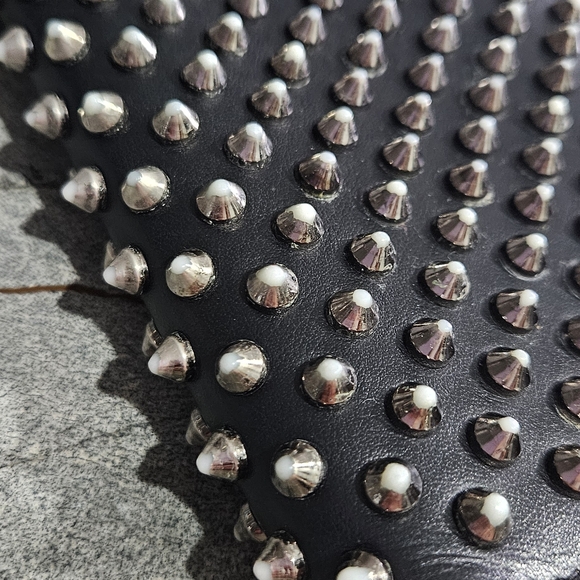 Christian Louboutin Studded Black Wallet with Silver Accents - Picture 17 of 17